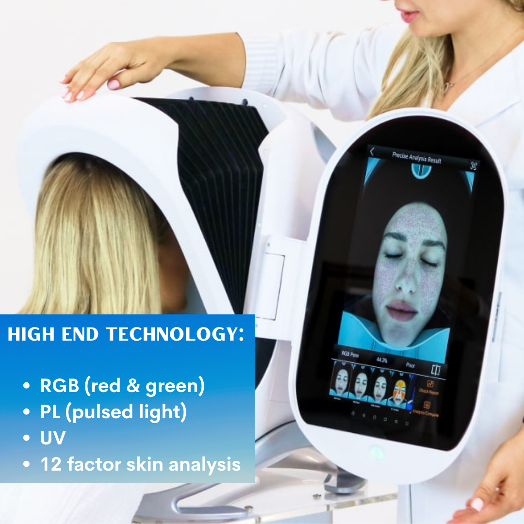 High end technology skin analysis
