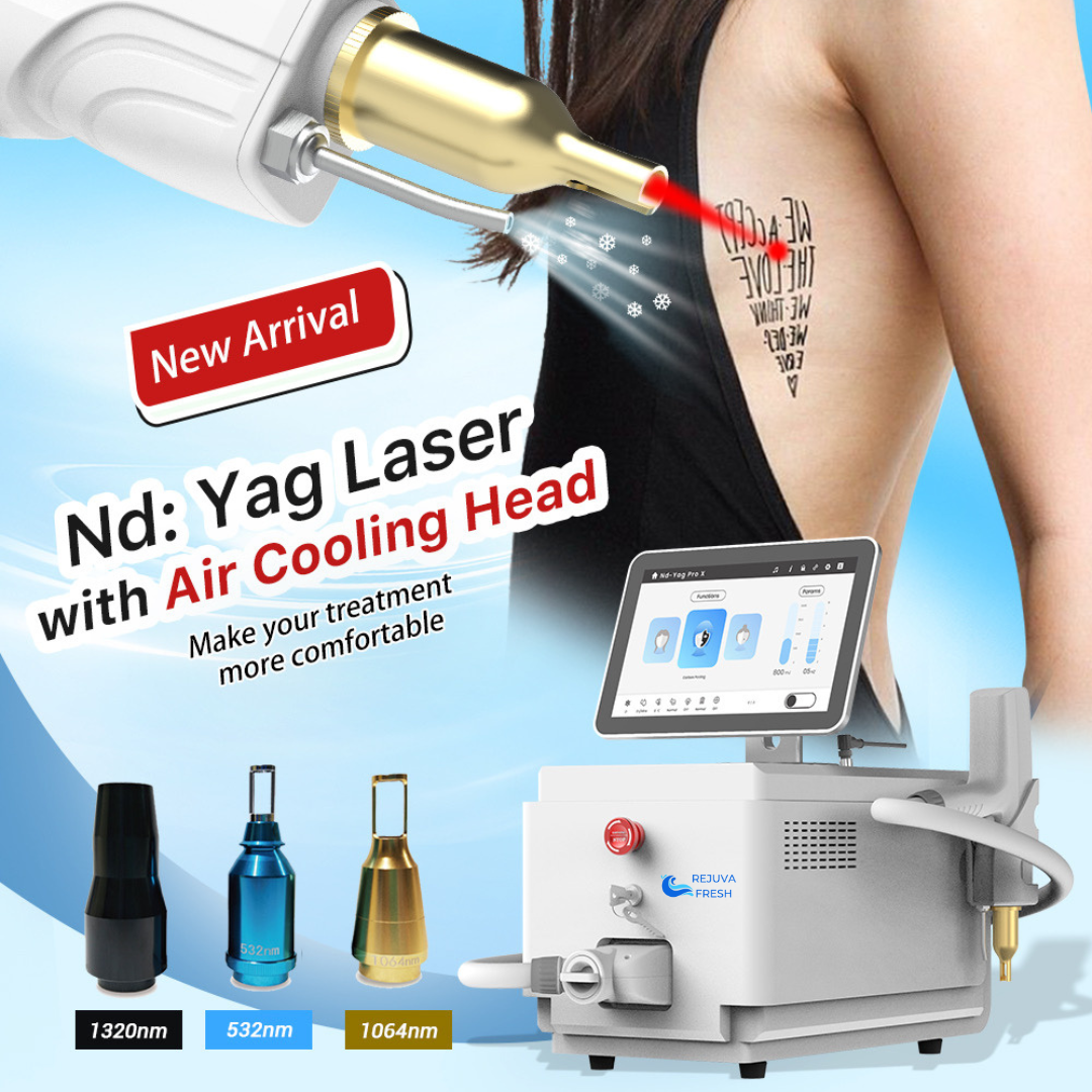 NDPlus Pro Tattoo Removal Laser with Cold Air Blower