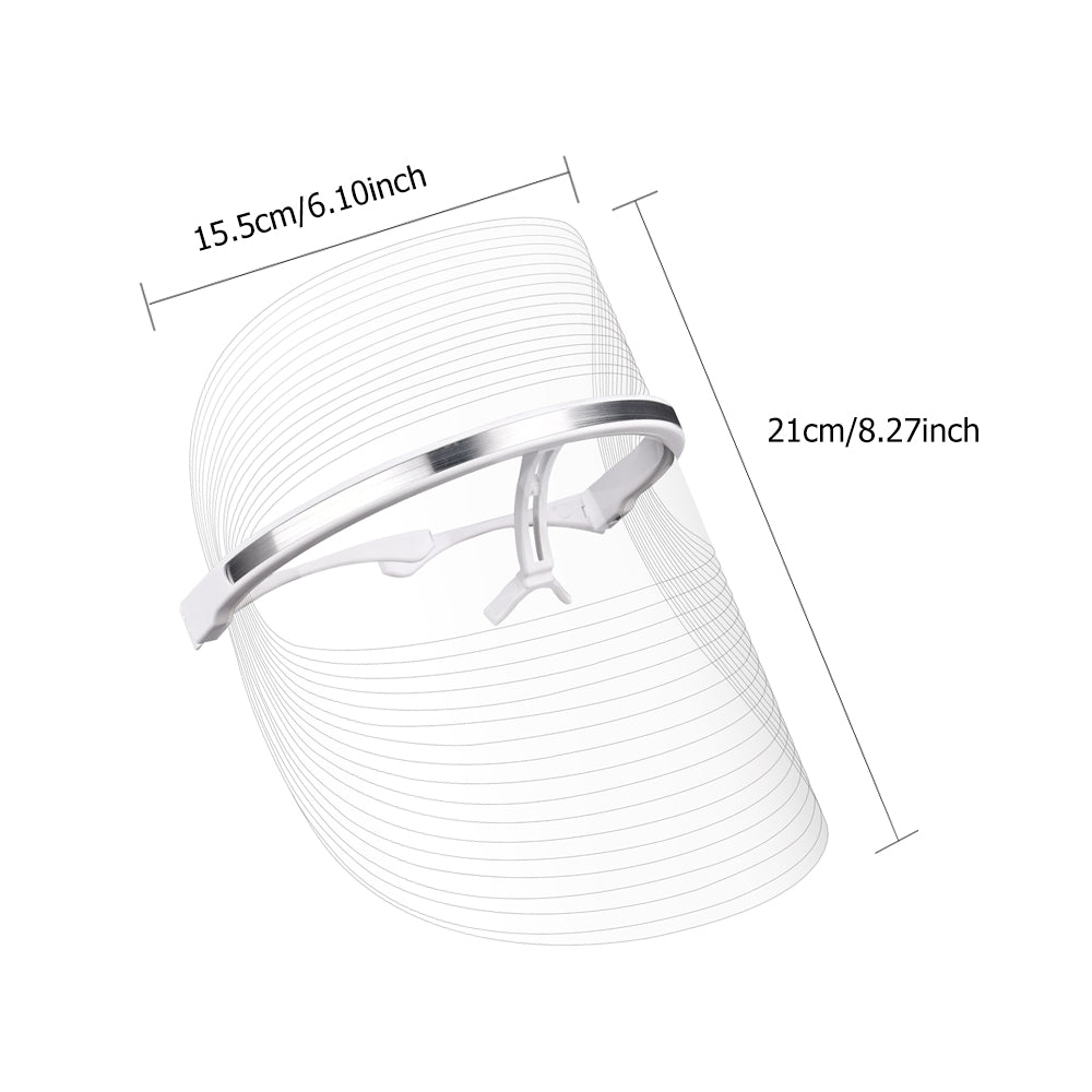 Wireless LED Light Therapy Shield Dimension