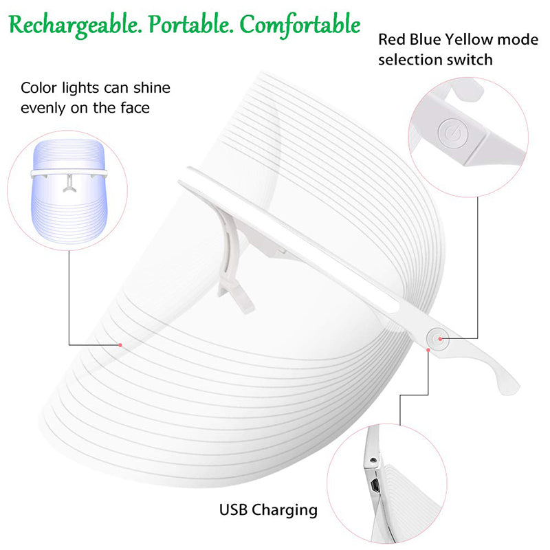 Beauty Device LED Light Therapy Shield Facial Device