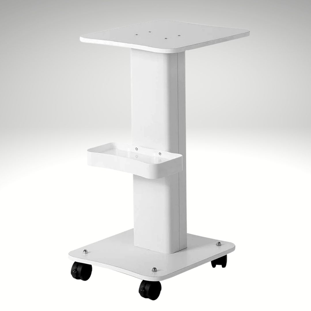 Rolling Cart Salon Trolley for Beauty Machine, White 