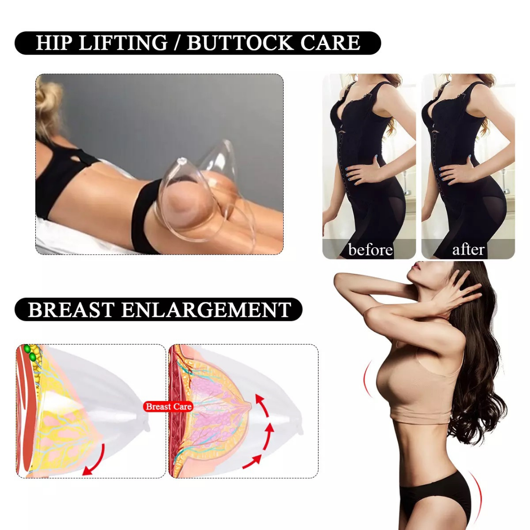 Vacuum Therapy Machine Hip lifting and buttocks care and Breast Englargement, before & after